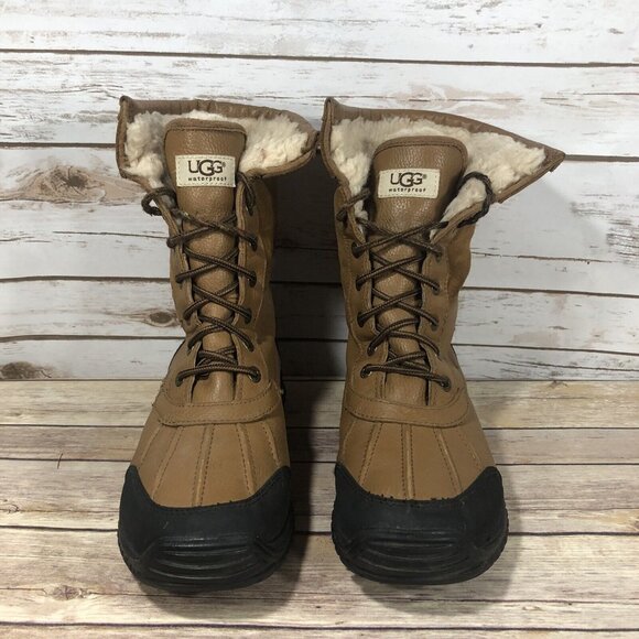 UGG Adirondack III Waterproof Insulated Womens Size 9-9.5 Tall Sheepskin Beige - Picture 4 of 12